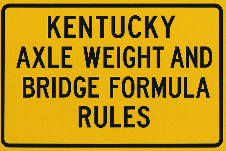 Kentucky Axle Weight and Bridge Formula Rules
