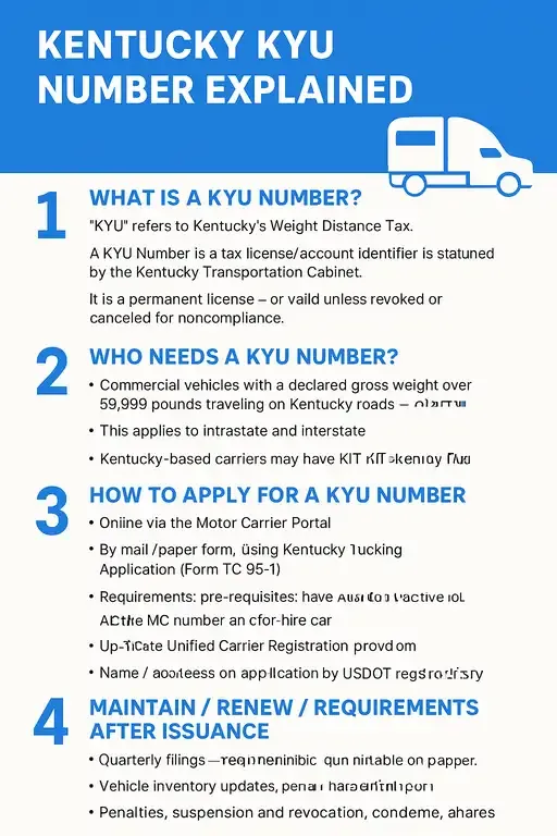 Kentucky KYU Number Explained — who needs it, how to apply, renew, or cancel