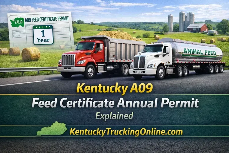Kentucky A09 Feed Certificate Annual Permit Explained for Carriers