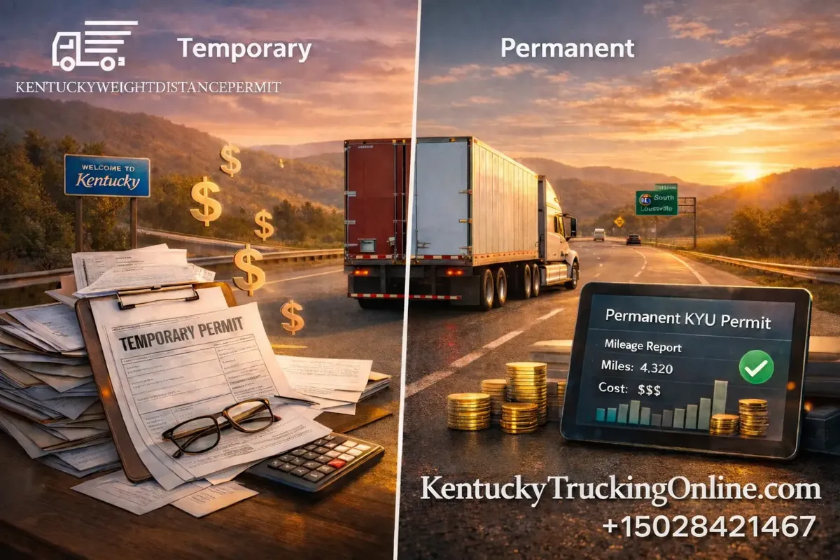 KYU permit temporary vs permanent truck