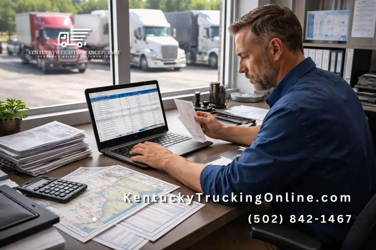 KYU records review in trucking office