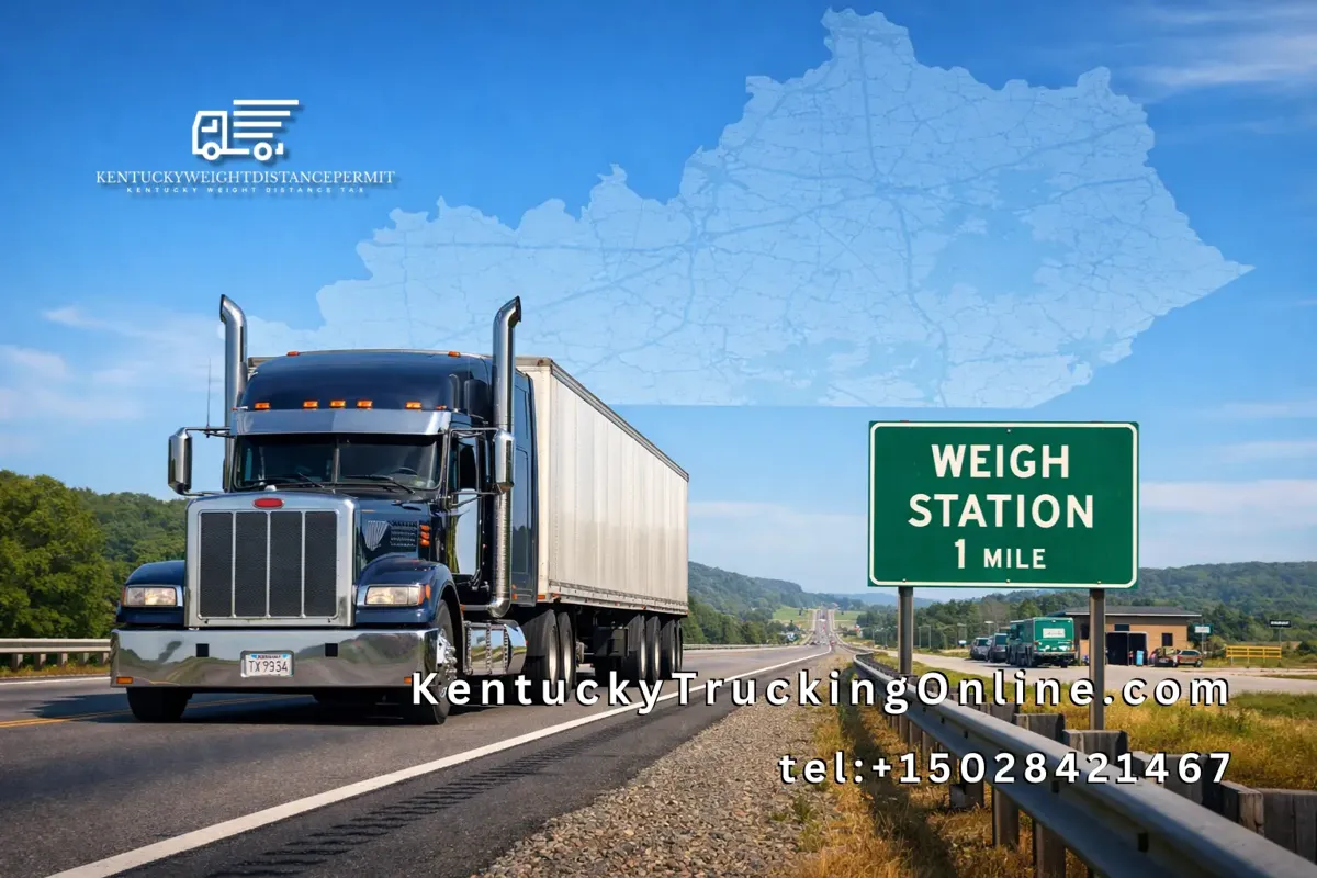 KYU permit truck on Kentucky highway