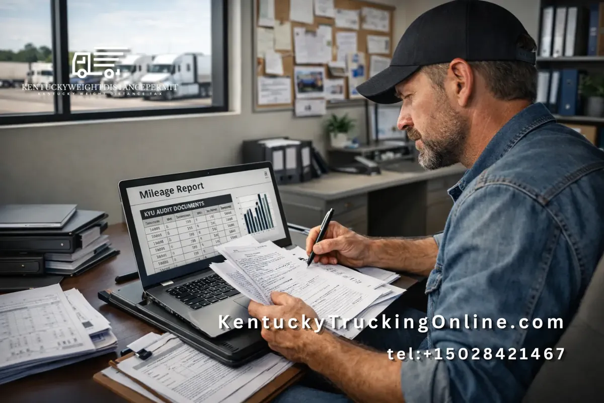 KYU audit paperwork truck driver office