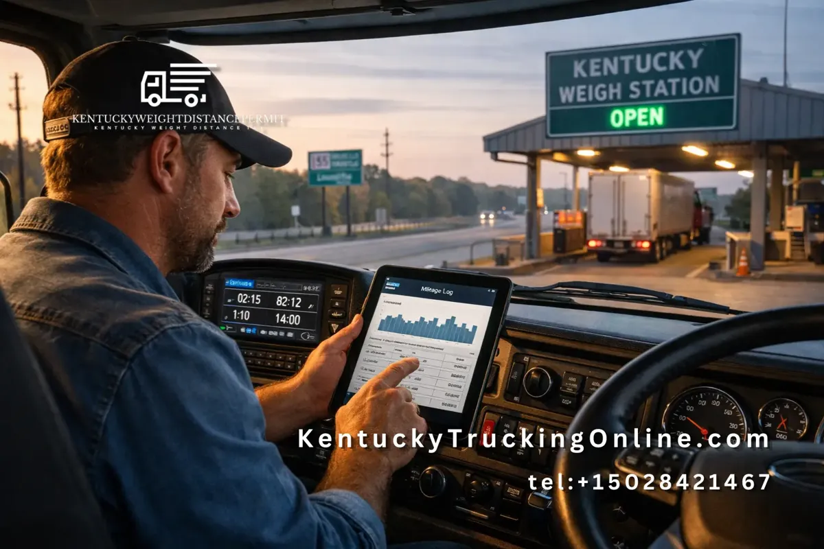 KYU compliance truck driver logging mileage