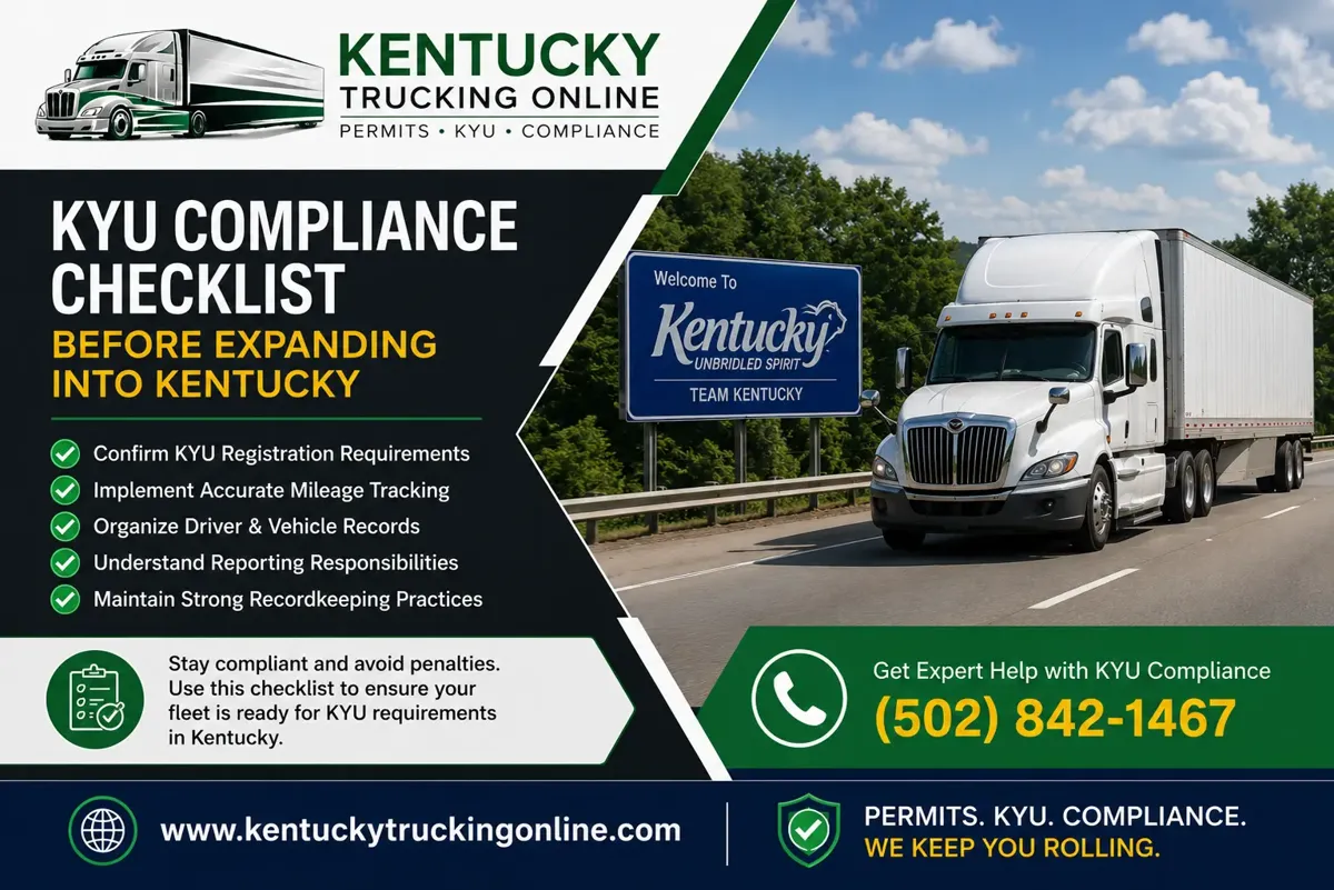 KYU Kentucky compliance checklist trucker