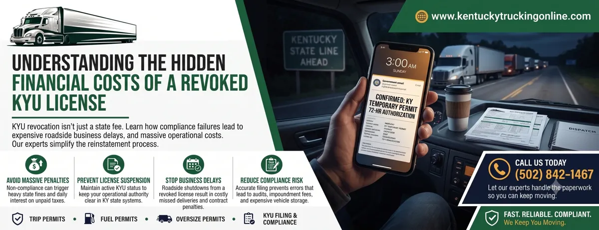 Kentucky temporary trip permit.