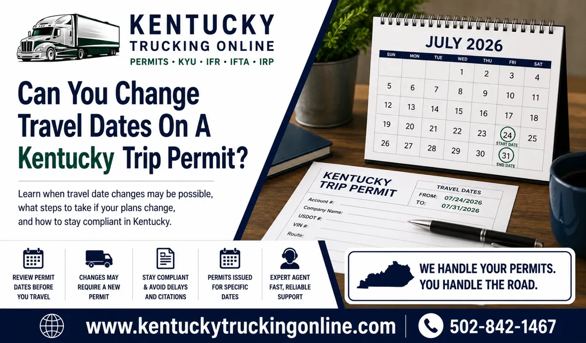 Kentucky Trip Permit Travel Dates