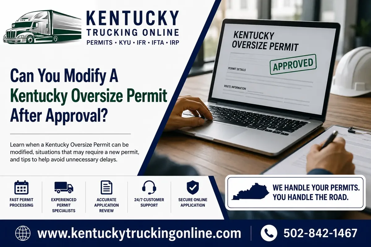 Kentucky oversize permit modification
