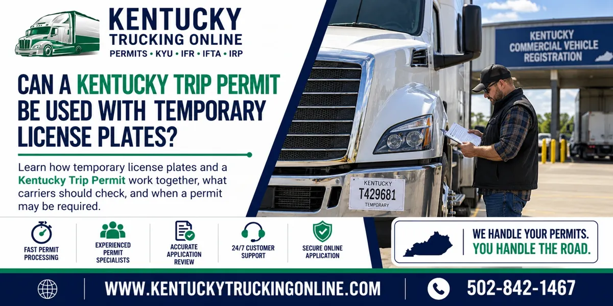 Kentucky Trip Permit Temporary Plates