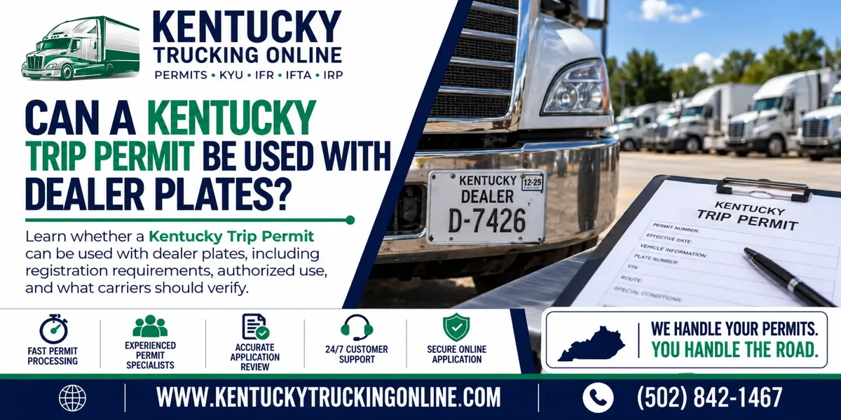 Kentucky Trip Permit Dealer Plates