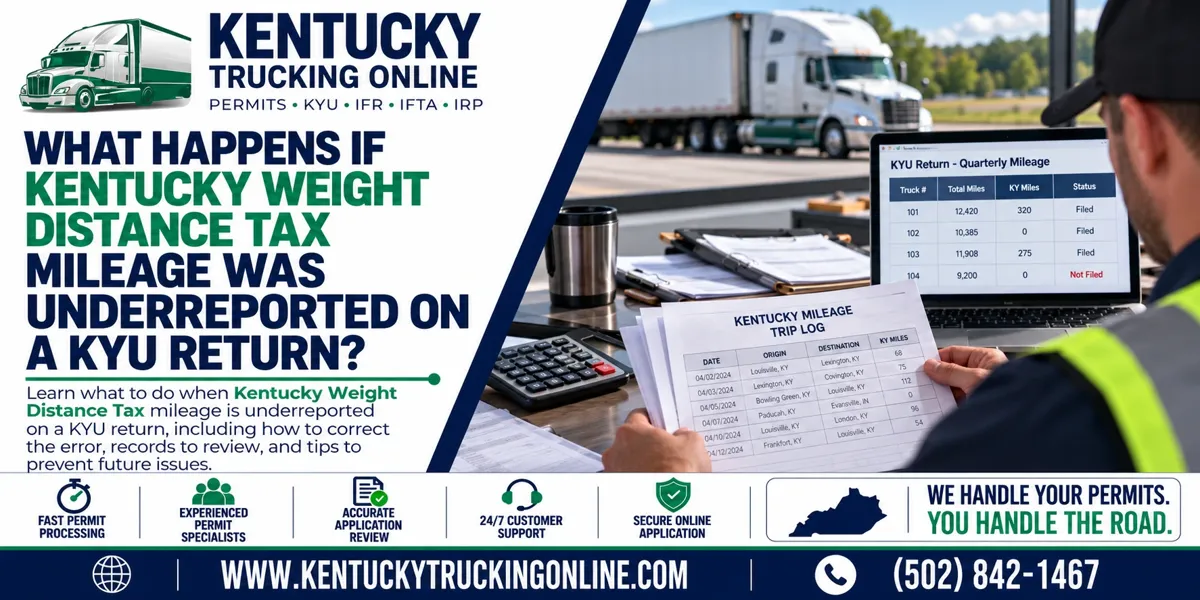 Kentucky Weight Distance Tax mileage error