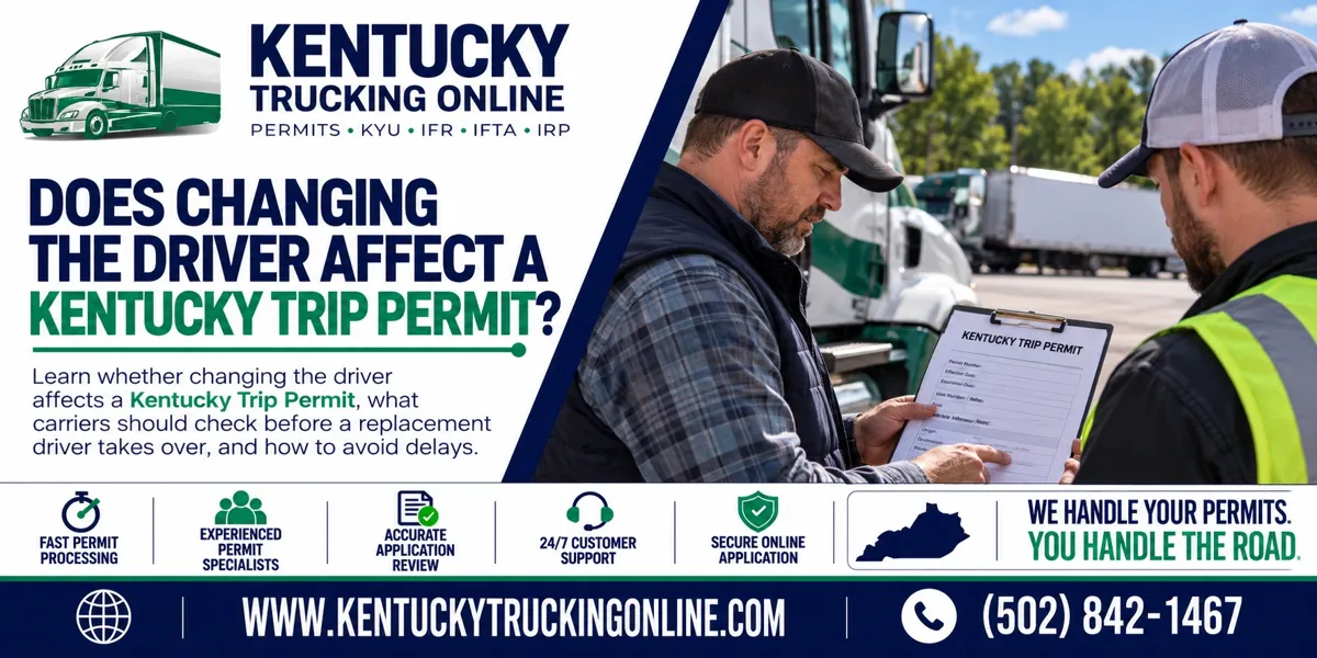 Kentucky Trip Permit driver change