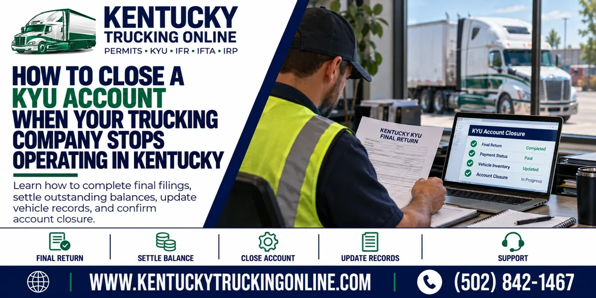 KYU Account closure for trucking companies