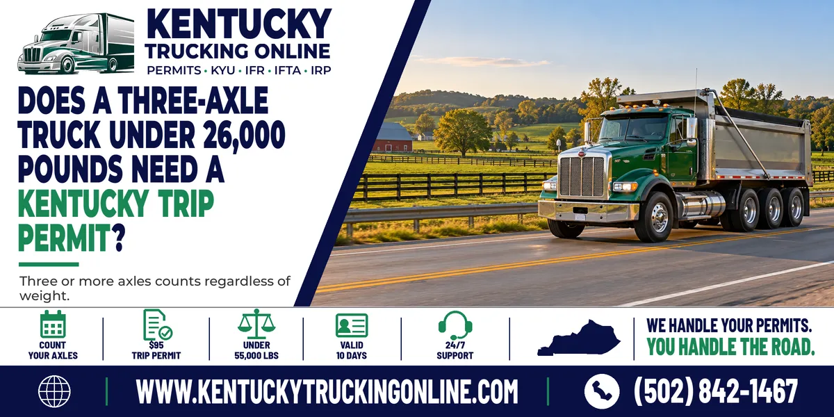 Kentucky Trip Permit for a three-axle truck