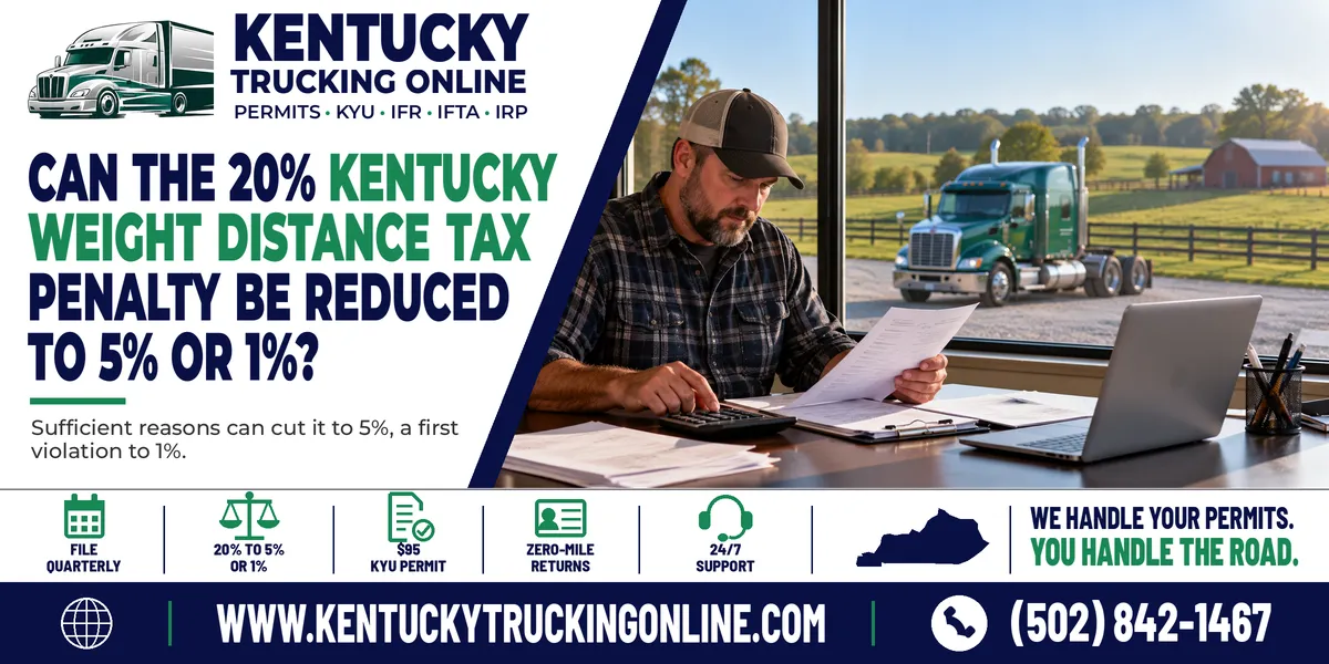 Kentucky Weight Distance Tax penalty paperwork